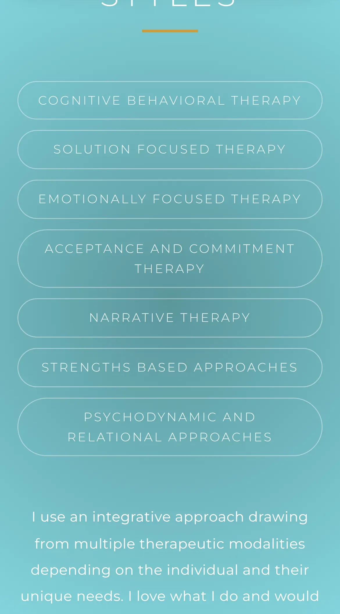Therapeutic styles on a phone